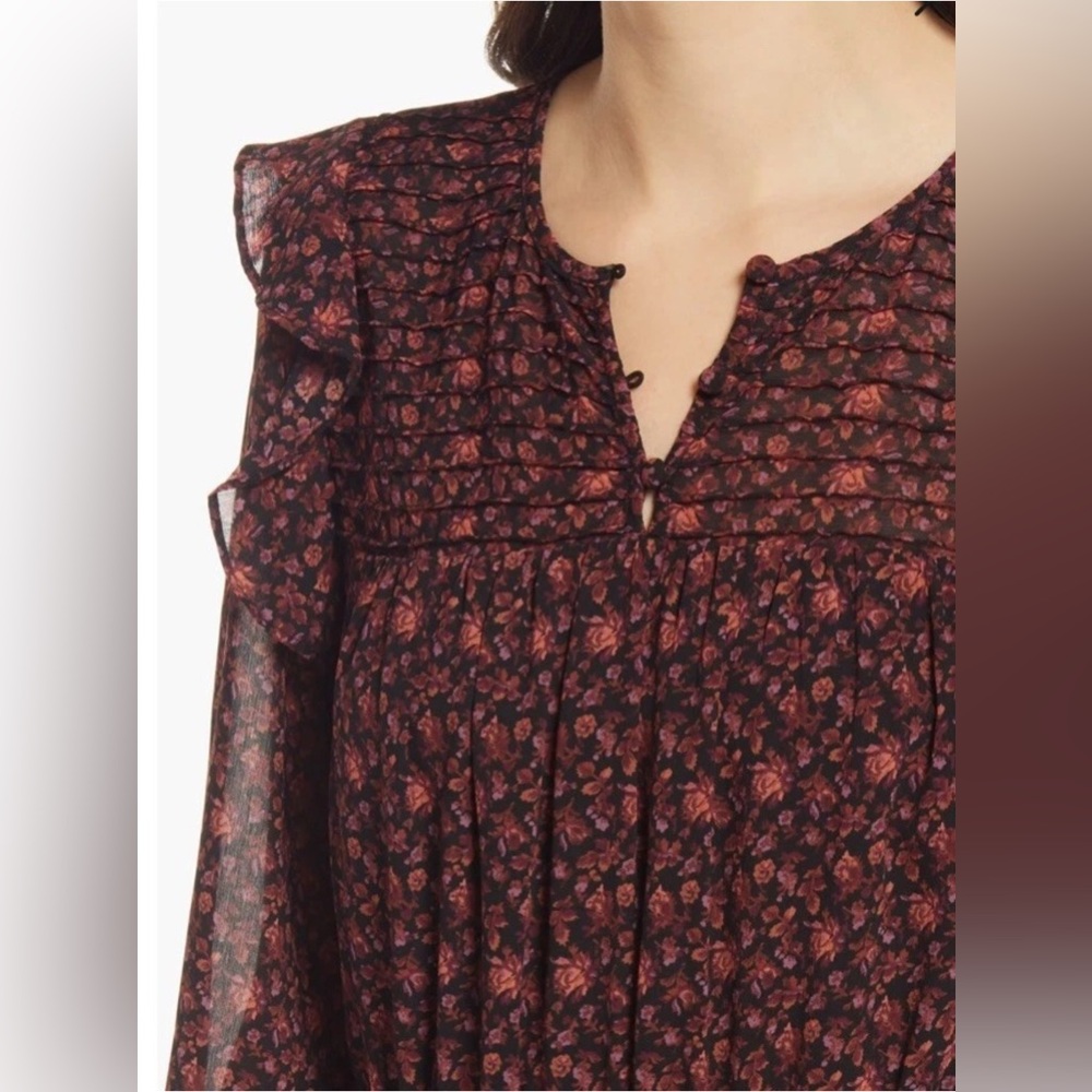 Madewell Georgette Tiered Maxi Dress Ruffle Cottagecore Fairy Boho Medium NWOT - Picture 3 of 13